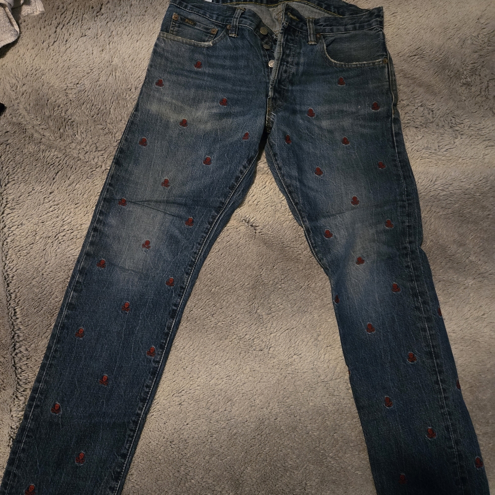 Ralph Lauren Blue Denim with Red Embroidery